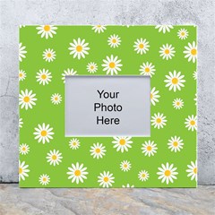 Daisy Flowers Floral Wallpaper White Wall Photo Frame 5  X 7  by Apen