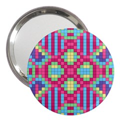 Checkerboard Squares Abstract Texture Pattern 3  Handbag Mirrors by Apen