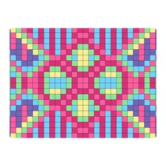 Checkerboard Squares Abstract Texture Pattern Two Sides Premium Plush Fleece Blanket (mini) by Apen