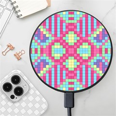 Checkerboard Squares Abstract Texture Pattern Wireless Fast Charger(black) by Apen