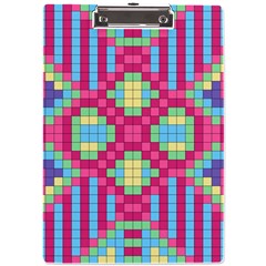 Checkerboard Squares Abstract Texture Pattern A4 Acrylic Clipboard by Apen