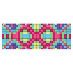 Checkerboard Squares Abstract Texture Pattern Banner And Sign 8  X 3  by Apen