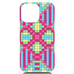 Checkerboard Squares Abstract Texture Pattern Iphone 14 Pro Max Black Uv Print Case by Apen