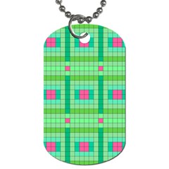 Checkerboard Squares Abstract Dog Tag (one Side) by Apen