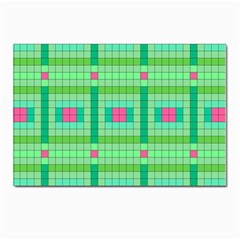 Checkerboard Squares Abstract Postcards 5  X 7  (pkg Of 10)