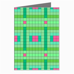 Checkerboard Squares Abstract Greeting Card by Apen