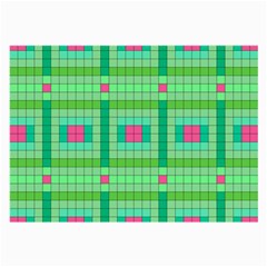 Checkerboard Squares Abstract Large Glasses Cloth by Apen