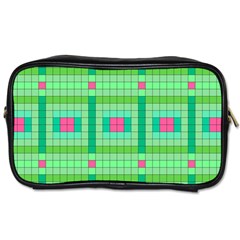 Checkerboard Squares Abstract Toiletries Bag (two Sides) by Apen