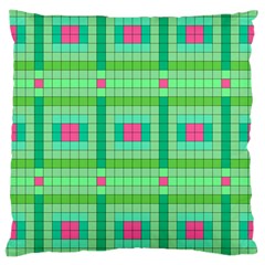 Checkerboard Squares Abstract Large Cushion Case (two Sides) by Apen