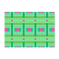 Checkerboard Squares Abstract Crystal Sticker (a4) by Apen