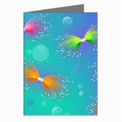 Non Seamless Pattern Blues Bright Greeting Cards (pkg Of 8)