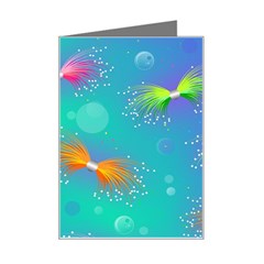 Non Seamless Pattern Blues Bright Mini Greeting Card