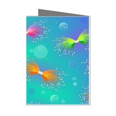 Non Seamless Pattern Blues Bright Mini Greeting Cards (pkg Of 8)