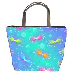 Non Seamless Pattern Blues Bright Bucket Bag by Dutashop