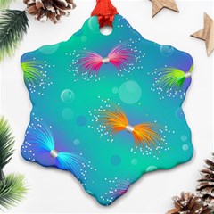 Non Seamless Pattern Blues Bright Ornament (snowflake)