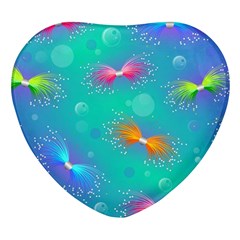 Non Seamless Pattern Blues Bright Heart Glass Fridge Magnet (4 Pack)