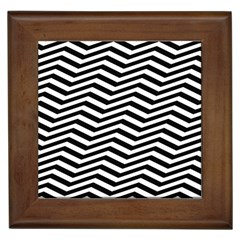 Zigzag Chevron Pattern Framed Tile