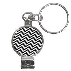 Zigzag Chevron Pattern Nail Clippers Key Chain