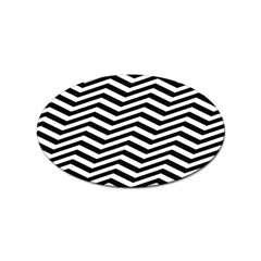 Zigzag Chevron Pattern Sticker (oval) by Dutashop