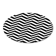 Zigzag Chevron Pattern Oval Magnet by Dutashop