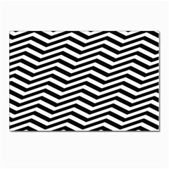 Zigzag Chevron Pattern Postcard 4 x 6  (pkg Of 10) by Dutashop