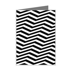 Zigzag Chevron Pattern Mini Greeting Card