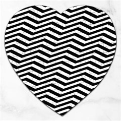 Zigzag Chevron Pattern Jigsaw Puzzle (heart) by Dutashop