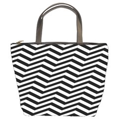 Zigzag Chevron Pattern Bucket Bag by Dutashop