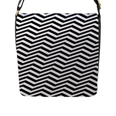 Zigzag Chevron Pattern Flap Closure Messenger Bag (l) by Dutashop