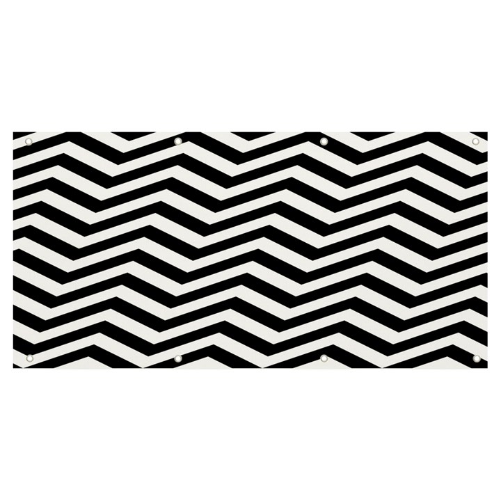 Zigzag Chevron Pattern Banner and Sign 8  x 4 