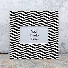 Zigzag Chevron Pattern White Box Photo Frame 4  X 6  by Dutashop