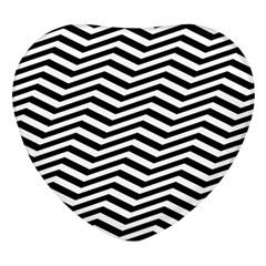 Zigzag Chevron Pattern Heart Glass Fridge Magnet (4 Pack) by Dutashop