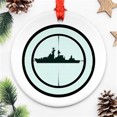 Ship Target Destroyer Warship Ornament (round) by Pakjumat