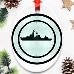 Ship Target Destroyer Warship Ornament (oval) by Pakjumat