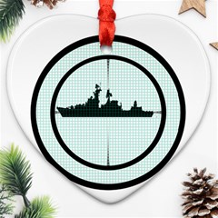 Ship Target Destroyer Warship Ornament (heart) by Pakjumat