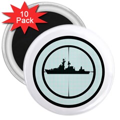 Ship Target Destroyer Warship 3  Magnets (10 Pack)  by Pakjumat