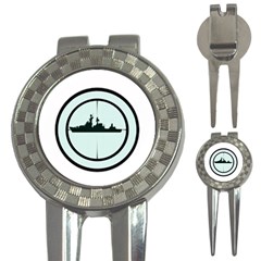 Ship Target Destroyer Warship 3-in-1 Golf Divots by Pakjumat