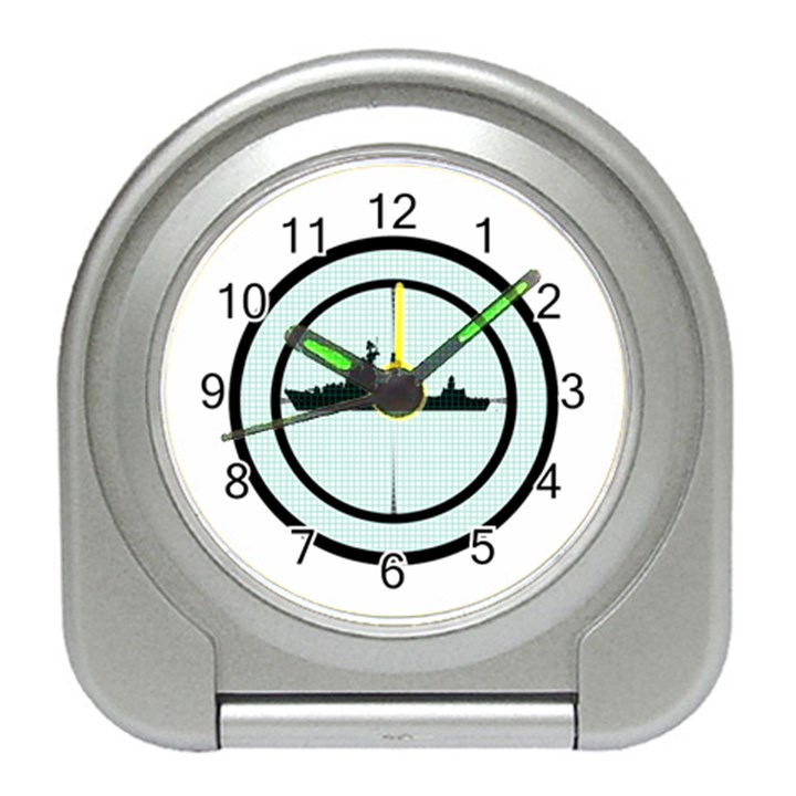 Ship Target Destroyer Warship Travel Alarm Clock