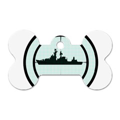 Ship Target Destroyer Warship Dog Tag Bone (one Side) by Pakjumat