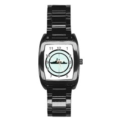 Ship Target Destroyer Warship Stainless Steel Barrel Watch by Pakjumat