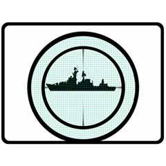 Ship Target Destroyer Warship Two Sides Fleece Blanket (large) by Pakjumat