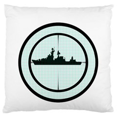 Ship Target Destroyer Warship Standard Premium Plush Fleece Cushion Case (two Sides) by Pakjumat