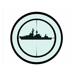 Ship Target Destroyer Warship Two Sides Premium Plush Fleece Blanket (small) by Pakjumat