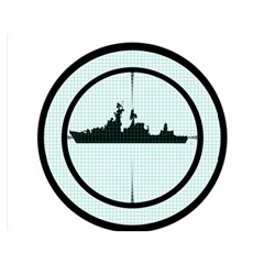 Ship Target Destroyer Warship Two Sides Premium Plush Fleece Blanket (medium) by Pakjumat