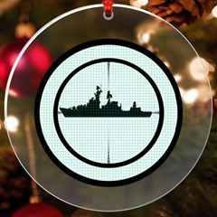 Ship Target Destroyer Warship Uv Print Acrylic Ornament Round by Pakjumat