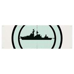 Ship Target Destroyer Warship Banner And Sign 12  X 4  by Pakjumat