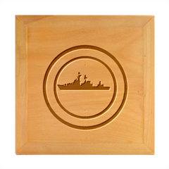 Ship Target Destroyer Warship Wood Photo Frame Cube by Pakjumat