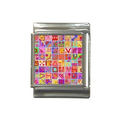 Colourful Abstract Shapes Italian Charm (13mm) by Pakjumat