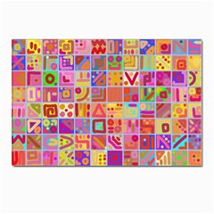 Colourful Abstract Shapes Postcards 5  X 7  (pkg Of 10) by Pakjumat