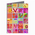 Colourful Abstract Shapes Greeting Cards (Pkg of 8) Left